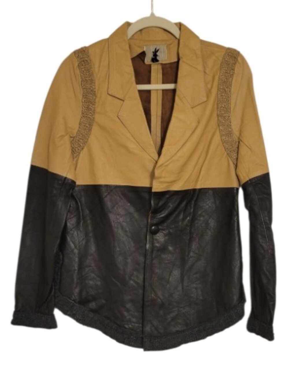 One Teaspoon Colorblock Leather Jacket
